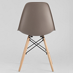 Пластиковый стул на ножках из массива бука Eames Cappuccino варинант исполнения - 5 | Loft Concept в Ульяновске