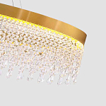 Люстра подвесная овальная с хрустальными подвесками Crystal Art  варинант исполнения - 2 | Loft Concept в Ульяновске