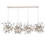 Люстра подвесная из четырех частей с металлическими круглыми элементами Terzani Argent варинант исполнения - 4 | Loft Concept в Ульяновске