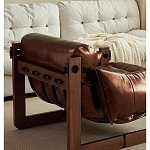 Кресло-диван кожаное на деревянном каркасе Medieval Furniture варинант исполнения - 5 | Loft Concept в Ульяновске