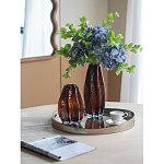 Ваза стеклянная янтарного цвета с текстурированным силуэтом Carambola варинант исполнения - 6 | Loft Concept в Ульяновске