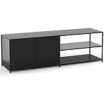 ТВ-тумба из металла с 2-мя дверцами и полками Damian Metal TV Stand варинант исполнения - 2 | Loft Concept в Ульяновске