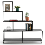 Ступенчатый стеллаж Menzie Steps Metal Rack Black варинант исполнения - 3 | Loft Concept в Ульяновске