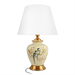 Настольная лампа бежевая с изображением птиц Slip Away варинант исполнения - 1 | Loft Concept в Ульяновске