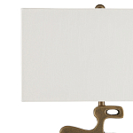 Настольная лампа с фигурным каркасом и прямоугольным тканевым абажуром Brutalist Profile варинант исполнения - 2 | Loft Concept в Ульяновске