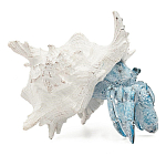 Статуэтка голубой рак с белой раковиной Marine Accessories варинант исполнения - 1 | Loft Concept в Ульяновске