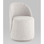 Пуф Loreen со спинкой вращающийся букле светло-серый варинант исполнения - 1 | Loft Concept в Ульяновске