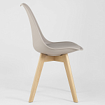 Стул с основой из пластика и мягким сиденьем Arvika Beige варинант исполнения - 2 | Loft Concept в Ульяновске