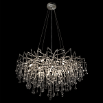 Люстра подвесная с прозрачными стеклянными подвесками в форме капель Диаметр 80 см Droplet Chandelier варинант исполнения - 5 | Loft Concept в Ульяновске