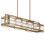 Люстра прямоугольная из толстого литого стекла Cast Glass варинант исполнения - 2 | Loft Concept в Ульяновске