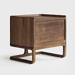 Прикроватный деревянный столик с 2-мя ящиками Moon Walnut Furniture варинант исполнения - 12 | Loft Concept в Ульяновске
