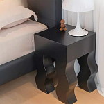 Дизайнерский журнальный стол чёрный с ножками волнистой формы Egopi варинант исполнения - 2 | Loft Concept в Ульяновске