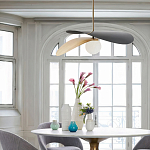 Люстра круглая с 2-мя металлическими абажурами Andromeda варинант исполнения - 7 | Loft Concept в Ульяновске