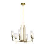  Люстра с прозрачными рифлеными цилиндрическими плафонами Kichler варинант исполнения - 16 | Loft Concept в Ульяновске