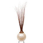 Торшер из перламутра на металлическом каркасе Indonesian Comet варинант исполнения - 2 | Loft Concept в Ульяновске