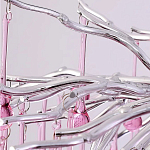 Люстра овальная с розовыми стеклянными подвесками в форме капель FAIRYTREE Light варинант исполнения - 2 | Loft Concept в Ульяновске