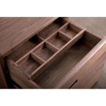 Прикроватный столик деревянный с 2-мя ящиками Moon Walnut Furniture варинант исполнения - 3 | Loft Concept в Ульяновске