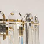 Люстра многоярусная с овальными прозрачными подвесками 36 см Harmonica варинант исполнения - 7 | Loft Concept в Ульяновске