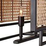 Люстра прямоугольной формы с чёрным каркасом и вставкой из плетеного материала Cage for Light варинант исполнения - 2 | Loft Concept в Ульяновске