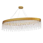 Люстра подвесная овальная с хрустальными подвесками Crystal Art  варинант исполнения - 1 | Loft Concept в Ульяновске