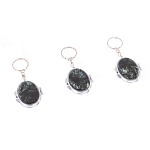 Зеркало брелок карманное двухстороннее из натурального камня Серафинит Stone Mirrors варинант исполнения - 4 | Loft Concept в Ульяновске