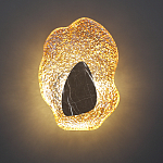 Бра с волнообразным стеклянным плафоном и вставкой из мрамора Liquid Stone варинант исполнения - 9 | Loft Concept в Ульяновске