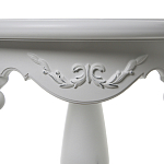 Стол приставной круглый белого цвета из массива бука с легкими потертостями White Provence варинант исполнения - 2 | Loft Concept в Ульяновске