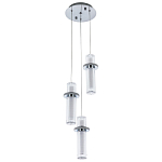 Подвесной светильник хром Trio Odile Acrylic Tube Hanging Lamp Chrome варинант исполнения - 2 | Loft Concept в Ульяновске