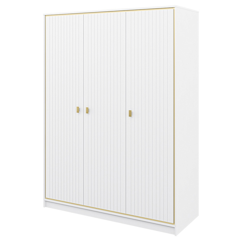 Шкаф белый трёхдверный для одежды Antique Order Белый Золотой в Ульяновске | Loft Concept 