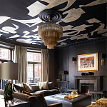 Обои ручная роспись в стиле Арт-деко Symphony Original colourway on Flint silk dupion варинант исполнения - 3 | Loft Concept в Ульяновске