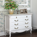 Комод белый из массива бука в стиле прованс White Provence варинант исполнения - 4 | Loft Concept в Ульяновске