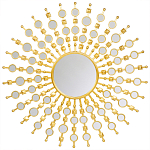 Зеркало-солнце в раме из металла с золотыми с лучами Rays of Peace варинант исполнения - 1 | Loft Concept в Ульяновске