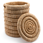 Плетеная корзина с крышкой из плетеного бананового дерева Zuwena Wicker Basket варинант исполнения - 3 | Loft Concept в Ульяновске