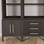 Модульный стеллаж Primo из трех составных элементов Темный орех варинант исполнения - 6 | Loft Concept в Ульяновске