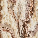 Овальный Современный Гобелен Абстракция в бежевых тонах Shallow варинант исполнения - 3 | Loft Concept в Ульяновске