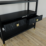 Стеллаж с двумя ящиками Elsa Dreams Black варинант исполнения - 3 | Loft Concept в Ульяновске