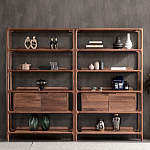 Стеллаж в гостиную для книг Moon Walnut Furniture варинант исполнения - 3 | Loft Concept в Ульяновске