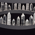 Люстра с двумя кольцами черного цвета с хрустальными элементами QUARTZ CRYSTAL варинант исполнения - 11 | Loft Concept в Ульяновске