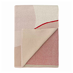 Плед из хлопка бежевого цвета с абстрактным принтом Elysian Flow Peach варинант исполнения - 5 | Loft Concept в Ульяновске