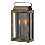 Настенный фонарь прямоугольной формы цвета состаренная латунь с двумя лампами Hinkley варинант исполнения - 1 | Loft Concept в Ульяновске