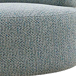 Дизайнерское круглое мягкое кресло в голубой пестрой обивке Roux Round Armchair варинант исполнения - 4 | Loft Concept в Ульяновске
