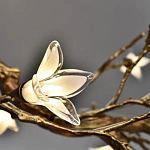 Люстра в виде золотой ветки с цветами Glass Flower Pendant Light варинант исполнения - 9 | Loft Concept в Ульяновске