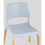 Пластиковый стул на ножках из массива бука Ferret Grey-Blue варинант исполнения - 2 | Loft Concept в Ульяновске