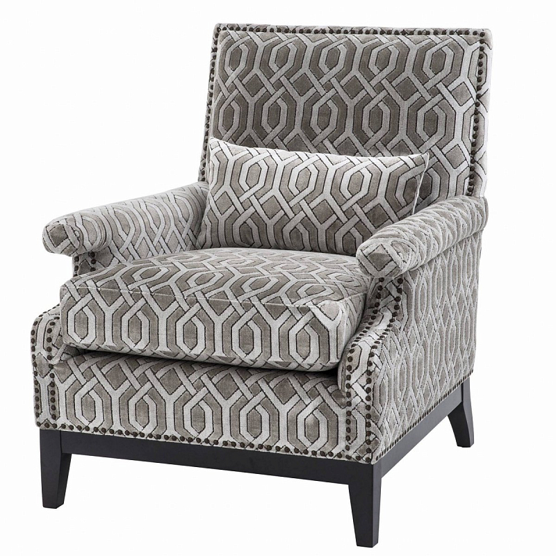 Кресло Eichholtz Chair Goldoni Grey Серый Черный Кресло Eichholtz Chair Goldoni Grey Серый Черный в Ульяновске | Loft Concept