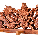 Панно-вешалка из дерева драконы Panel With Animals варинант исполнения - 2 | Loft Concept в Ульяновске