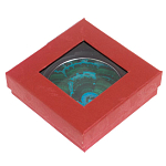 Зеркало карманное складное круглое из натурального камня Малахит с Хризоколлой в подарочной упаковке Silver Stone Mirrors варинант исполнения - 4 | Loft Concept в Ульяновске