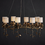 Люстра с каркасом в виде цветков розы и тканевыми абажурами Flowers and Fox Roses варинант исполнения - 4 | Loft Concept в Ульяновске