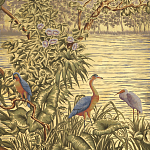 Обои ручная роспись Le Brésil Amarelo Deep Rich Gold варинант исполнения - 1 | Loft Concept в Ульяновске