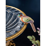 Чаша стеклянная с фигурками разноцветных попугаев на ободке 41 Eden Garden варинант исполнения - 4 | Loft Concept в Ульяновске