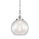 Подвесной светильник с прозрачным стеклянным плафоном в форме шара в современном стиле на цепи Feiss варинант исполнения - 1 | Loft Concept в Ульяновске